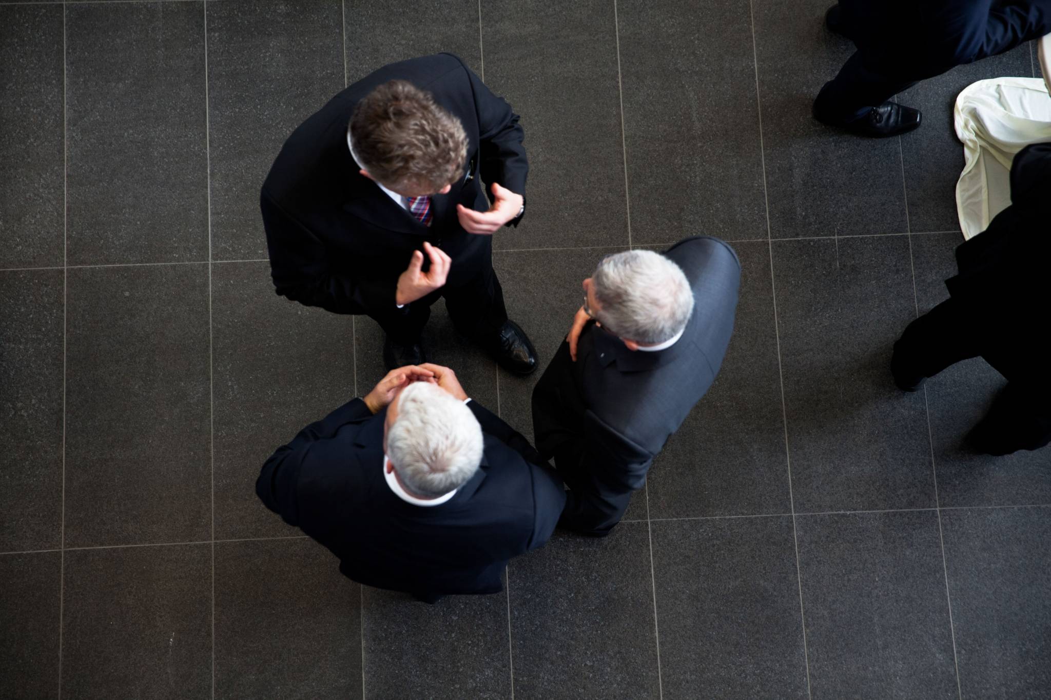 Geschäftsleute Vogelperspektive