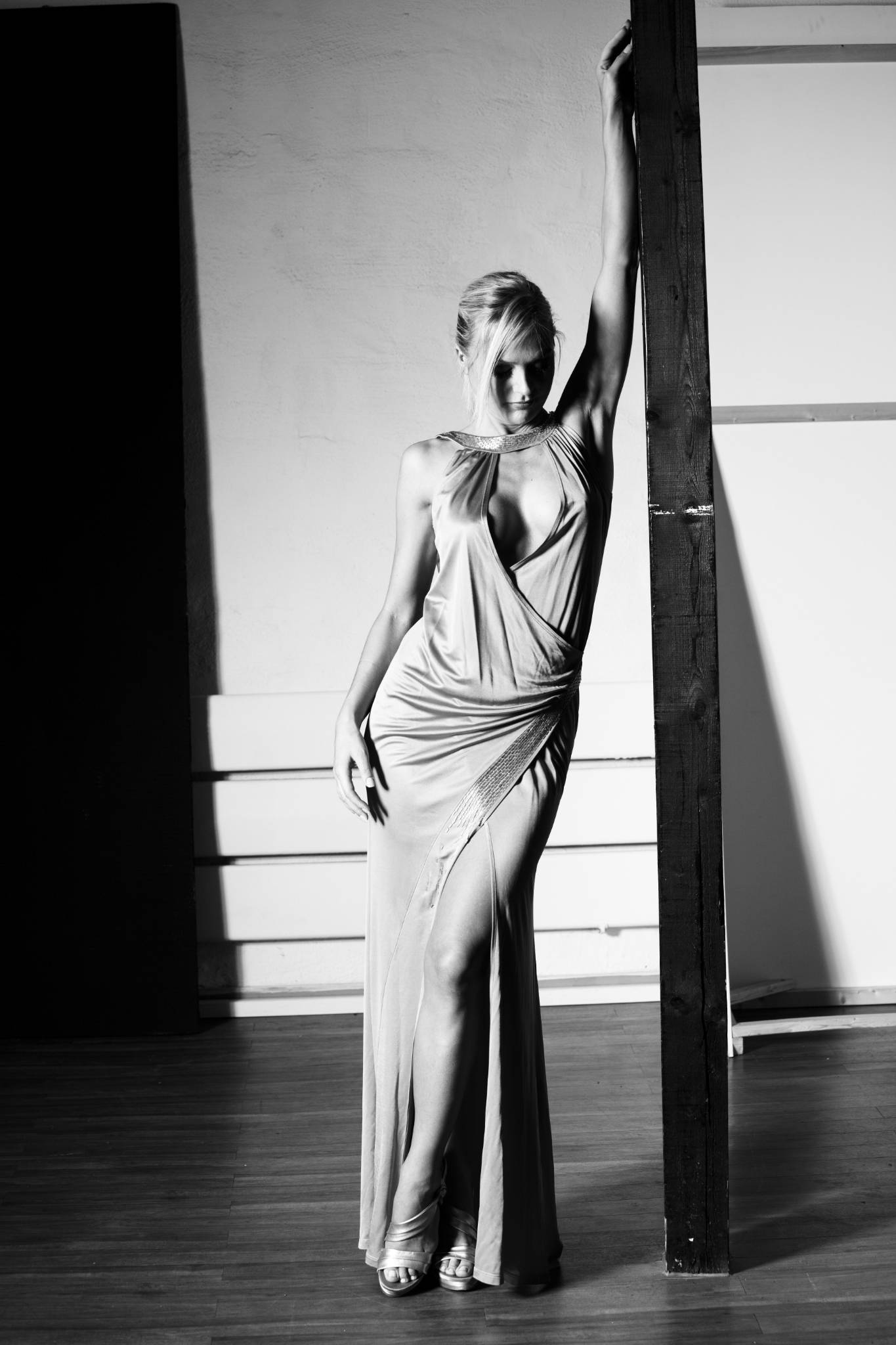 Model im Abendkleid